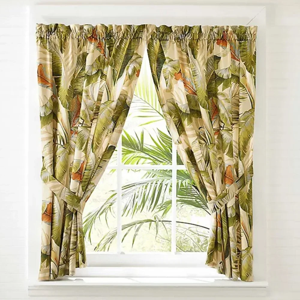 2-panel new Tommy Bahama PALMIERS Window Curtains in Unopened Retail Package